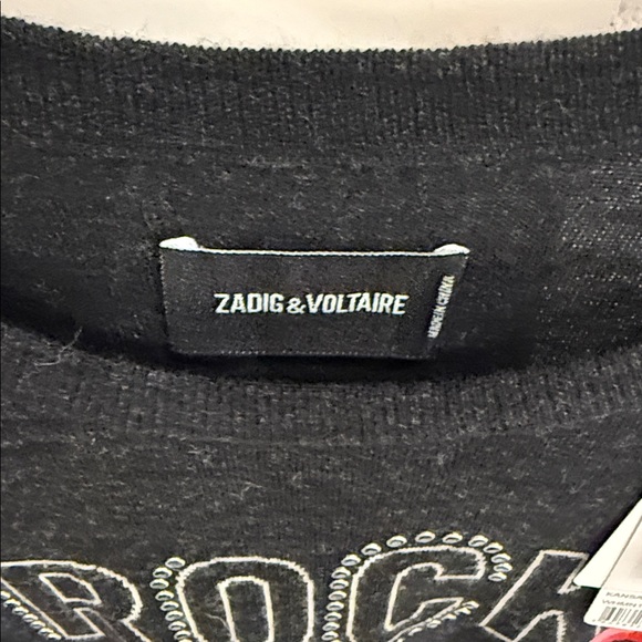 Zadig & Voltaire Black Sweater with Red Accents - Picture 2 of 3